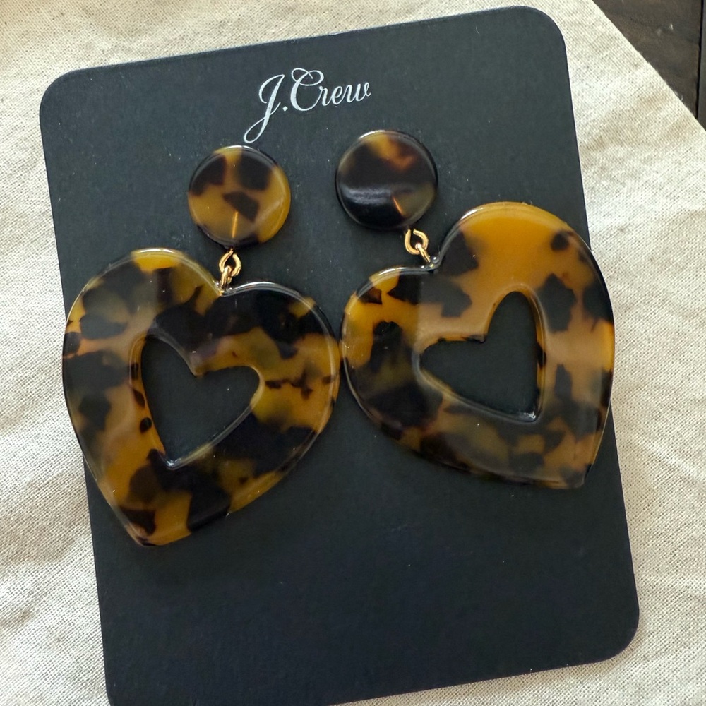sale | j crew | oversized heart earrings